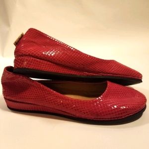 French Sole red leather flats size 6.5